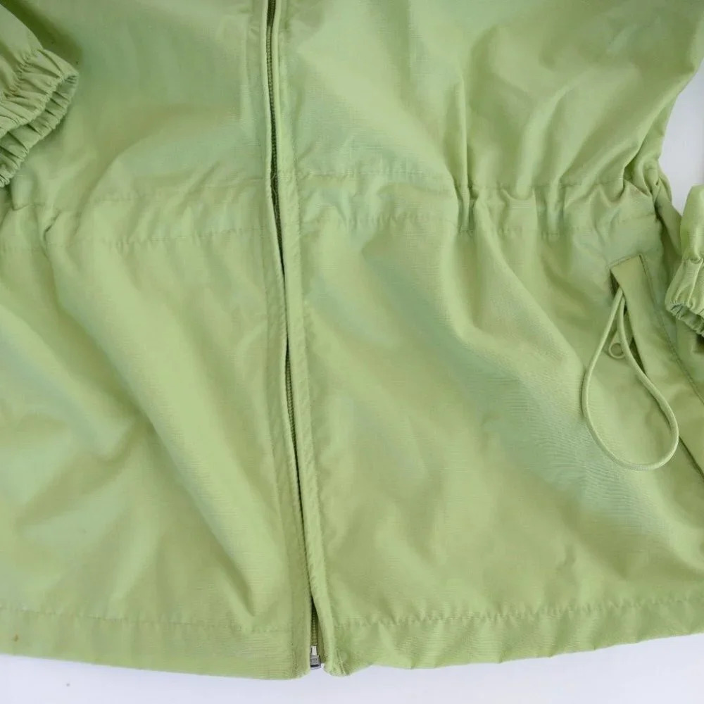 Vintage Northern Reflections Green Raincoat Zip up with Hood Drawstring Jacket S - Picture 5 of 16